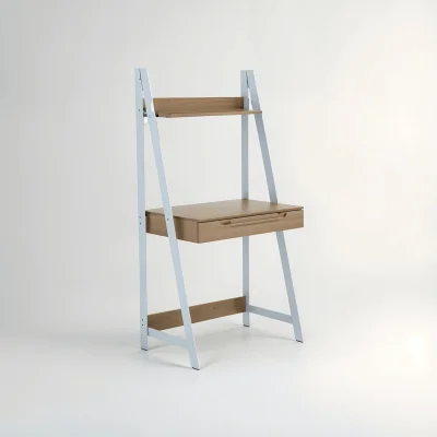 The Range Bradbury Light Oak Effect Desk - White, Grey