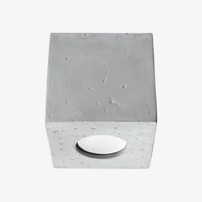 The Range Ceiling lamp QUAD 1 black - gray / Concrete