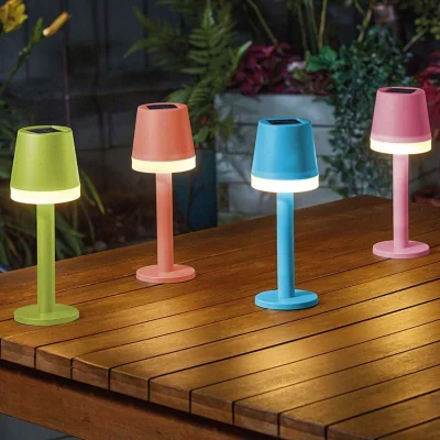 The Range 4 Pack Solar Table Lamps - Blue,Pink,Green,Orange