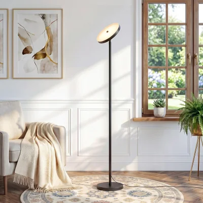 The Range 36W Dimmable LED Floor Lamp with Remote Control - Black