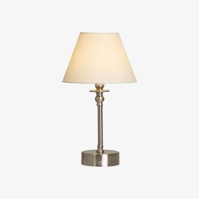 The Range Rechargeable Satin Nickel Table Lamp - Silver