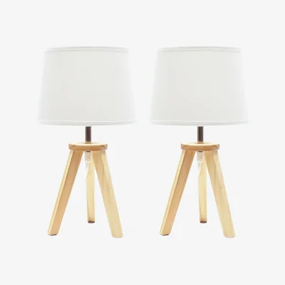 The Range Jackson Pair Tripod Table Lamp - Natural / Bulb Not Included
