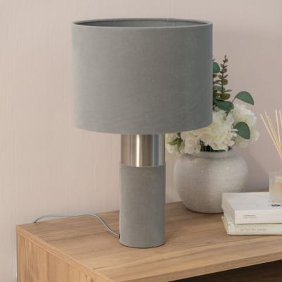 The Range Alexa Velvet Table Lamp - Grey