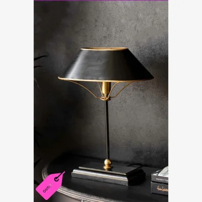 Rockett St George Black & Gold Table Lamp - SECONDS