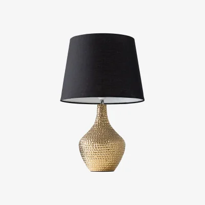The Range Bailey Textured Ceramic Table Lamp - Black