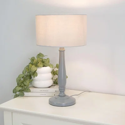 The Range Victoria Grey Table Lamp Drum Shade - Grey