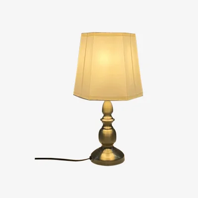 The Range Harvard Antique Brassed Touch Lamp Cream Hexagon Shade 4 Stage Dimmer - Cream / 3.6kg