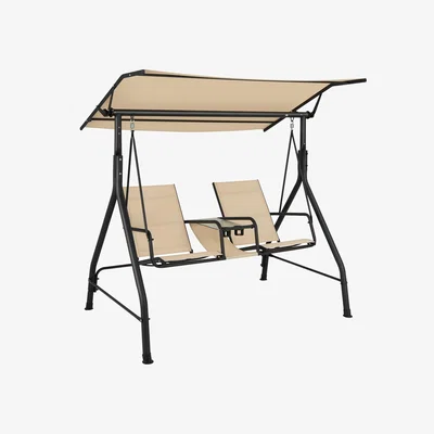 The Range Outdoor Hammock Bench Chair - Brown