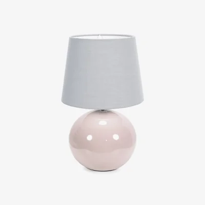 The Range Bosco Stone Table Lamp Tapered Shade - Grey / Bulb Not Included