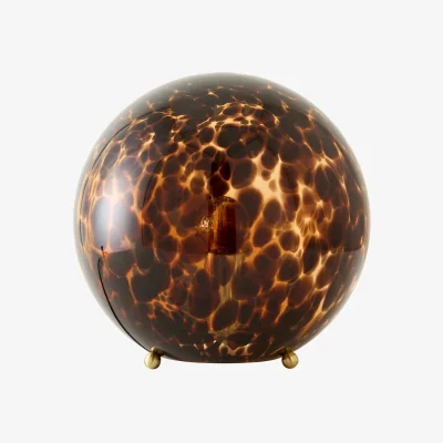 The Range Chiara Leopard Glass Globe Table Lamp - Leopard