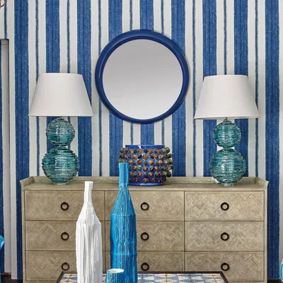 The Rug Seller Alfie Crystal Glass Lamp by William Yeoward in Turquoise Blue
