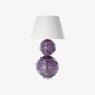 The Rug Seller Alfie Crystal Glass Lamp by William Yeoward in Amethyst Purple