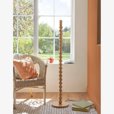 Rose & Grey Bobbie Floor Lamp Base Natural Bamboo