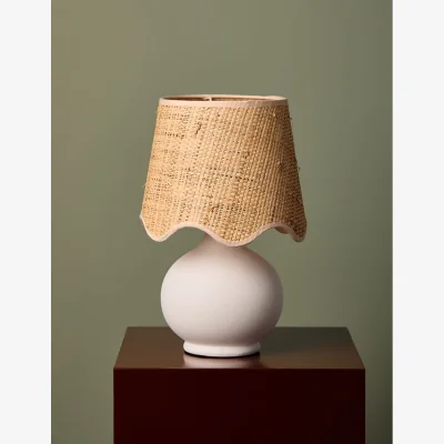 Rose & Grey Vanessa Lamp in Linen White