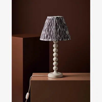 Rose & Grey Thimble Lamp Base in Chalky White
