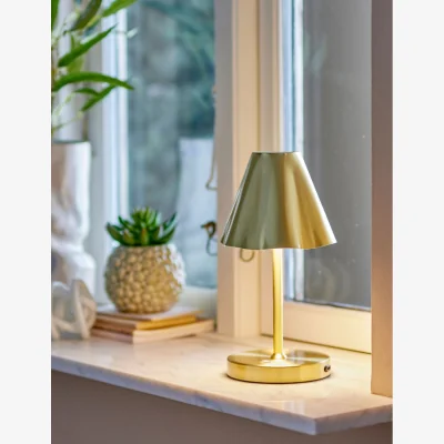 Rose & Grey Marilyn Portable Lamp - Brass