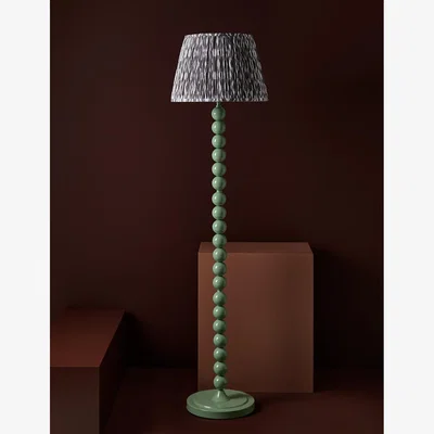 Rose & Grey Raddle Floor Lamp Base in Moss Green
