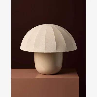 Rose & Grey Enoki Lamp in Soft Beige