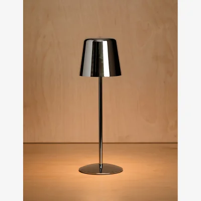 Rose & Grey Adorable chrome cordless lamp