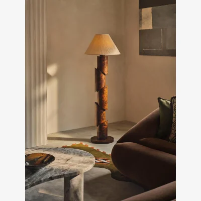 Soho Home Franco Floor Lamp, Abstract Burl, UK