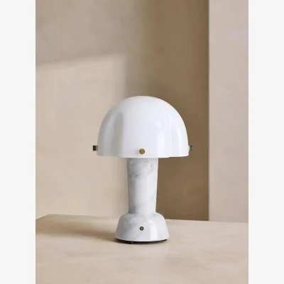 Soho Home Rio Portable Lamp, Carrara Marble