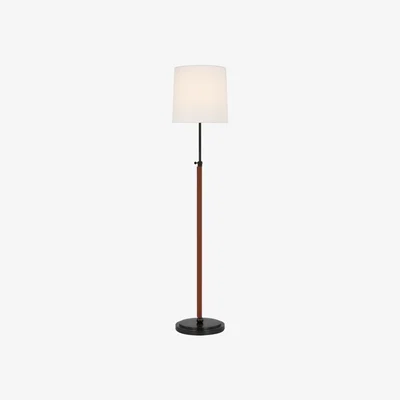 Tobias Oliver Visual Comfort | Bryant Wrapped Floor Lamp | Bronze and Saddle Leather