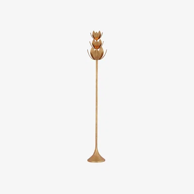Tobias Oliver Visual Comfort | Alberto 70 Floor Torchiere | Antique Gold Leaf