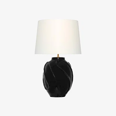 Tobias Oliver Visual Comfort | AERIN | Idalia 28 Sculpted Table Lamp | Raven Black