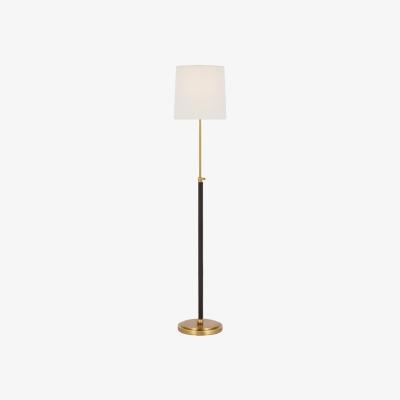 Tobias Oliver Visual Comfort | Bryant Wrapped Floor Lamp | Antique Brass and Chocolate Leather