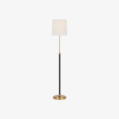 Tobias Oliver Visual Comfort | Bryant Wrapped Floor Lamp | Antique Brass and Chocolate Leather