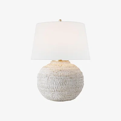 Tobias Oliver Visual Comfort | Marie Flanigan | Avedon Small Table Lamp | Plaster White