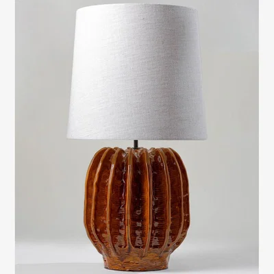 Tobias Oliver Porta Romana | Finley Ceramic Lamp | Crème Brulée