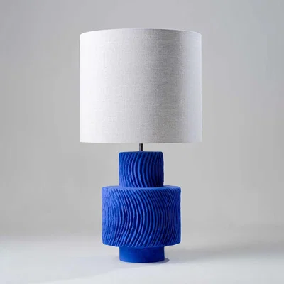 Tobias Oliver Porta Romana | Nash Lamp Small | Electric Blue
