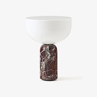 Westwing Small Portable Marble LED Table Lamp Kizu, Dimmable