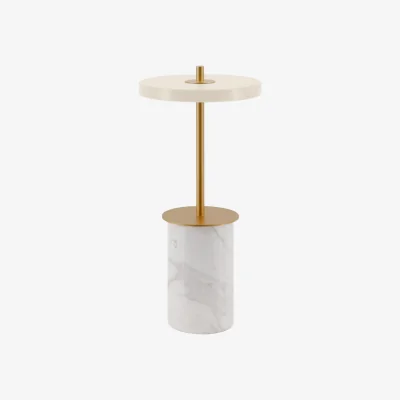 Westwing Small Portable LED Table Lamp Asteria in Marble