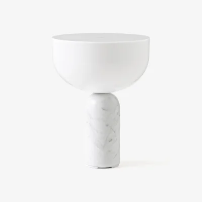 Westwing Small Portable Marble LED Table Lamp Kizu, Dimmable