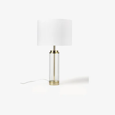 Westwing Large Glam Table Lamp Gabor with Glass Base