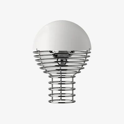 Westwing Small Dimmable Portable LED Table Lamp Wire, Design Verner Panton