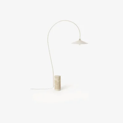 Westwing Arc Lamp Cora with Travertine Base