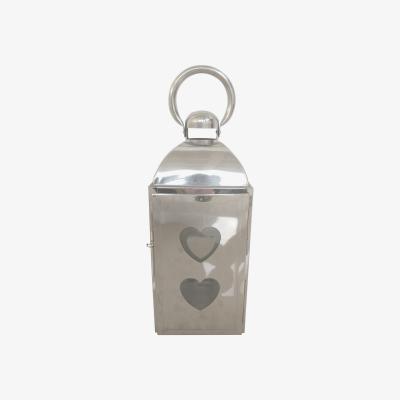 Dunelm Silver Metal Heart Lantern Silver