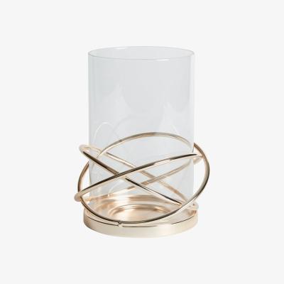 Dunelm Dorma Circle Champagne Lantern Beige and White