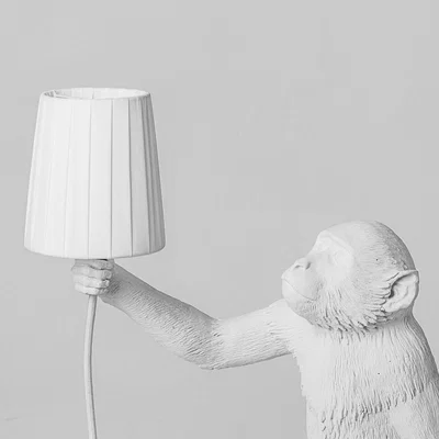 Graham & Green White Monkey Light Lamp Shade