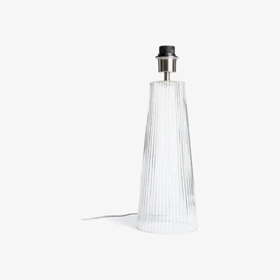 Habitat Habitat Le Marais Ribbed Glass Table Lamp Base Only - Clear