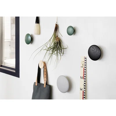 Heal's Muuto The Dots Set of 5 Coat Hooks Oak - Heal's UK Furniture