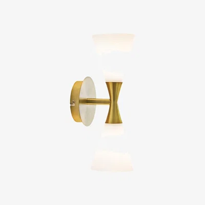 Nordic Nest Harlekin duo wall lamp brass-white