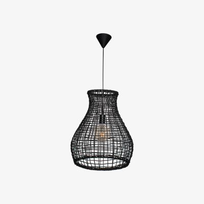 Nordic Nest Seagrass ceiling lamp Black