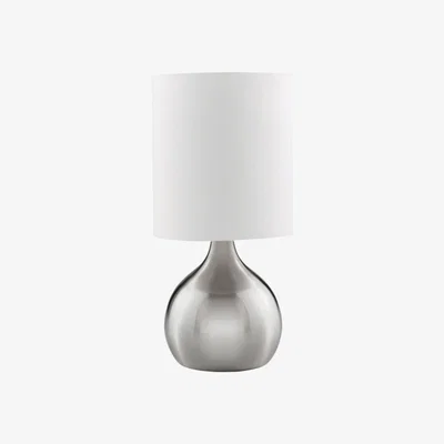 Downtown Touch Lamp with Fabric Shade Satin Silver
