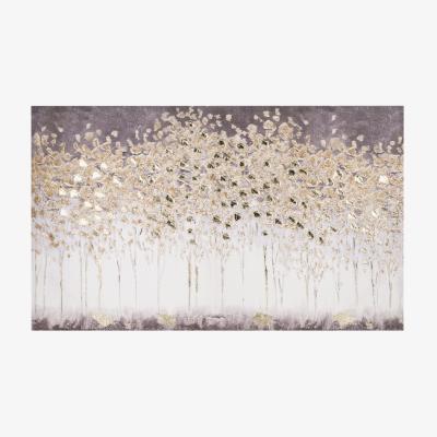 The Range Mauve & Gold Foiled Tree Canvas