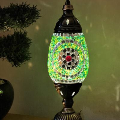 The Range Battery Lamp Mosaic Glass Flute - Green - Green