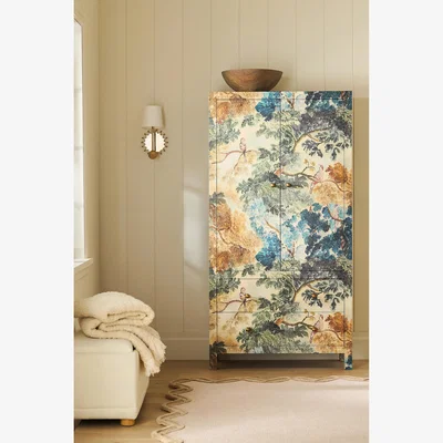 Anthropologie Hale Tall Judarn Printed Cabinet